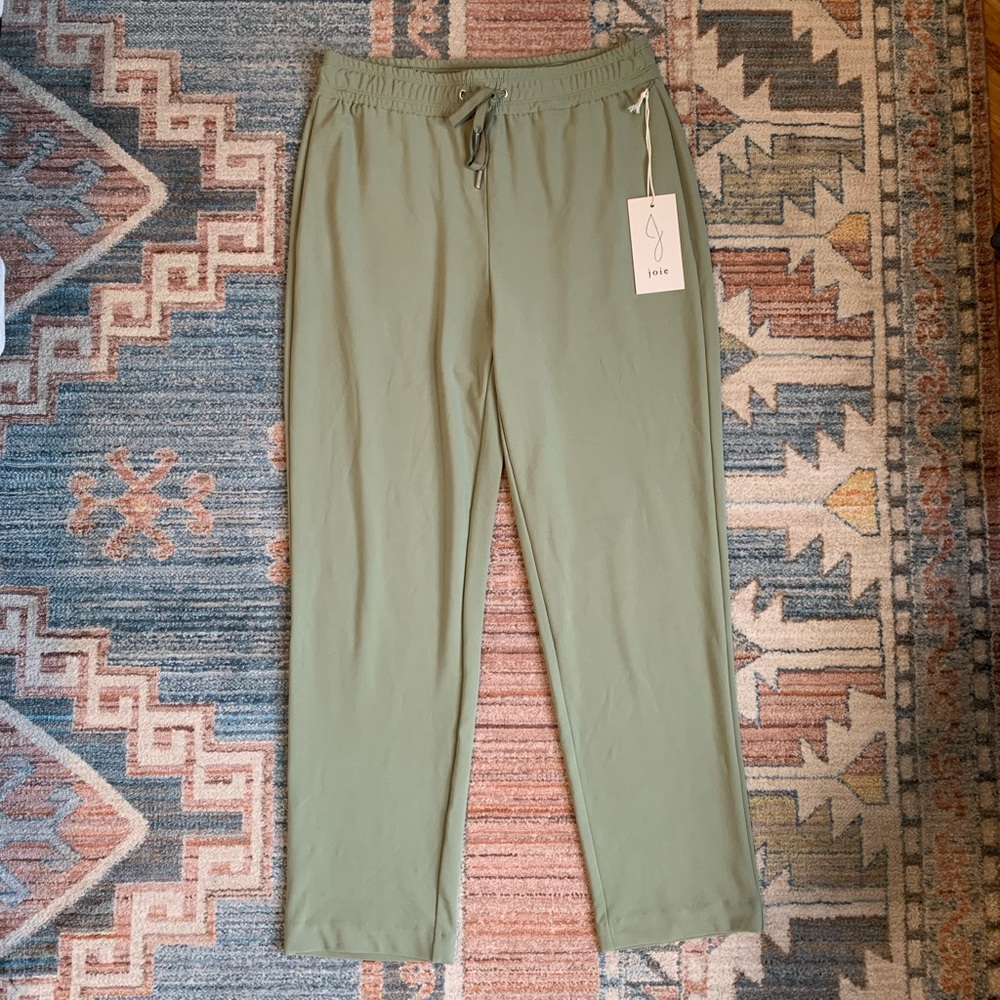 Joie Tapered Leg Light Olive Green Elastic Drawstring Pant!